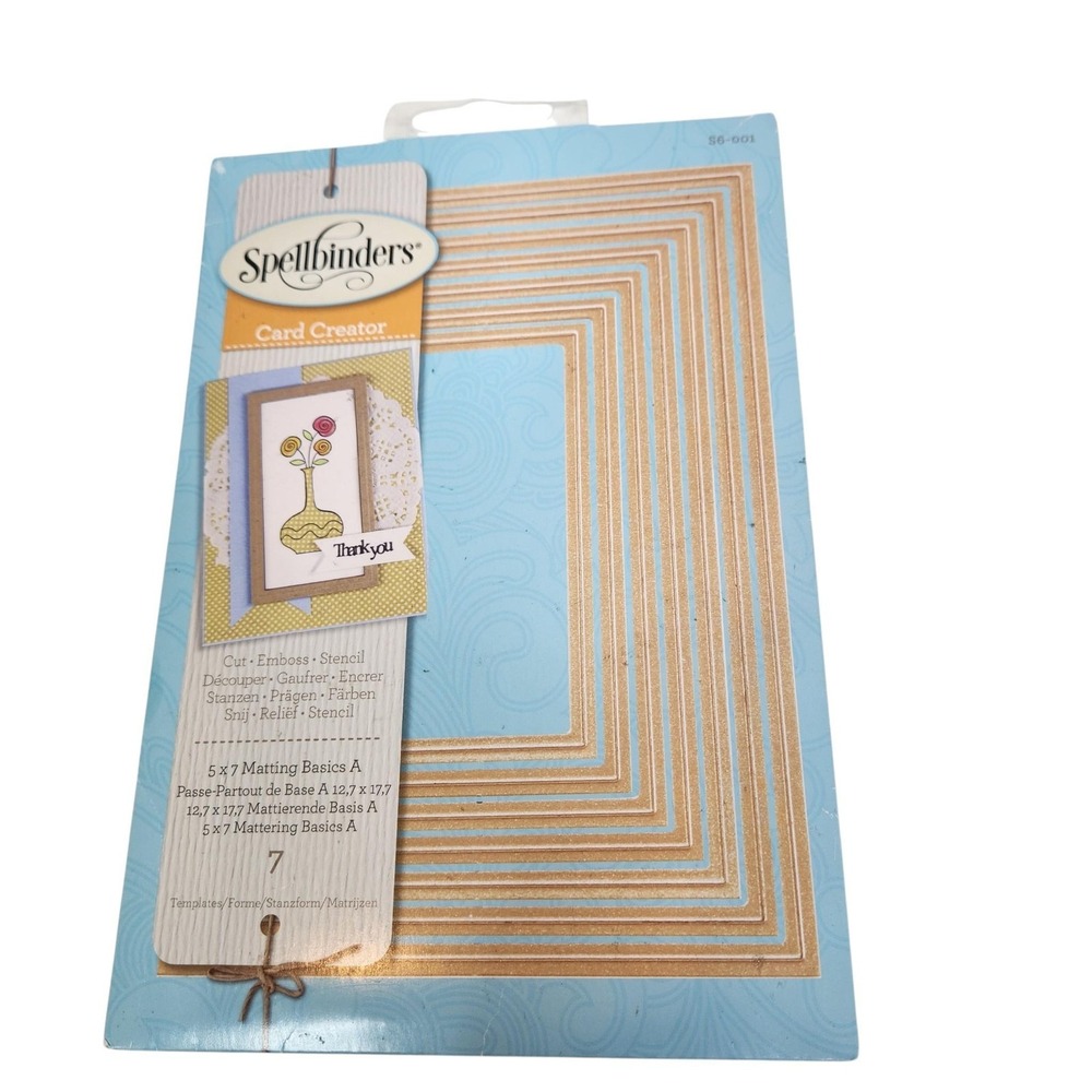 Spellbinders Card Creator 5x7 Matting Basics A 7 Dies S6-001 Cardmaking Craft